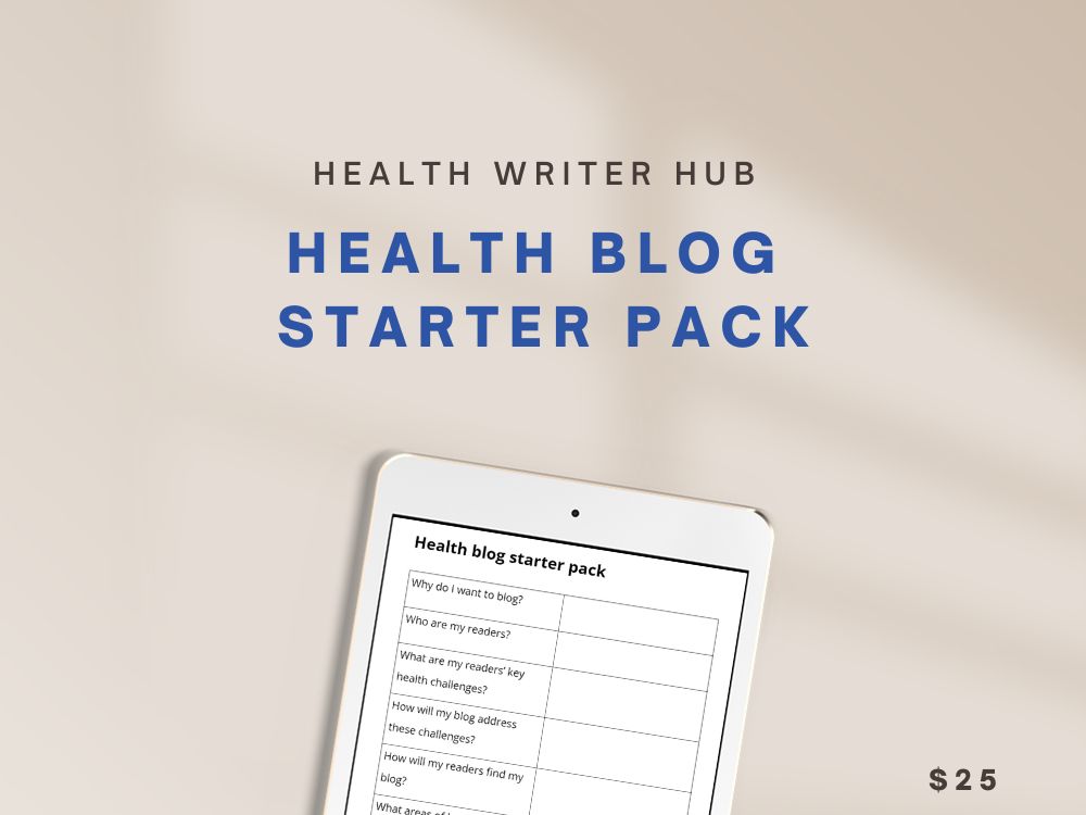 health blogger started pack