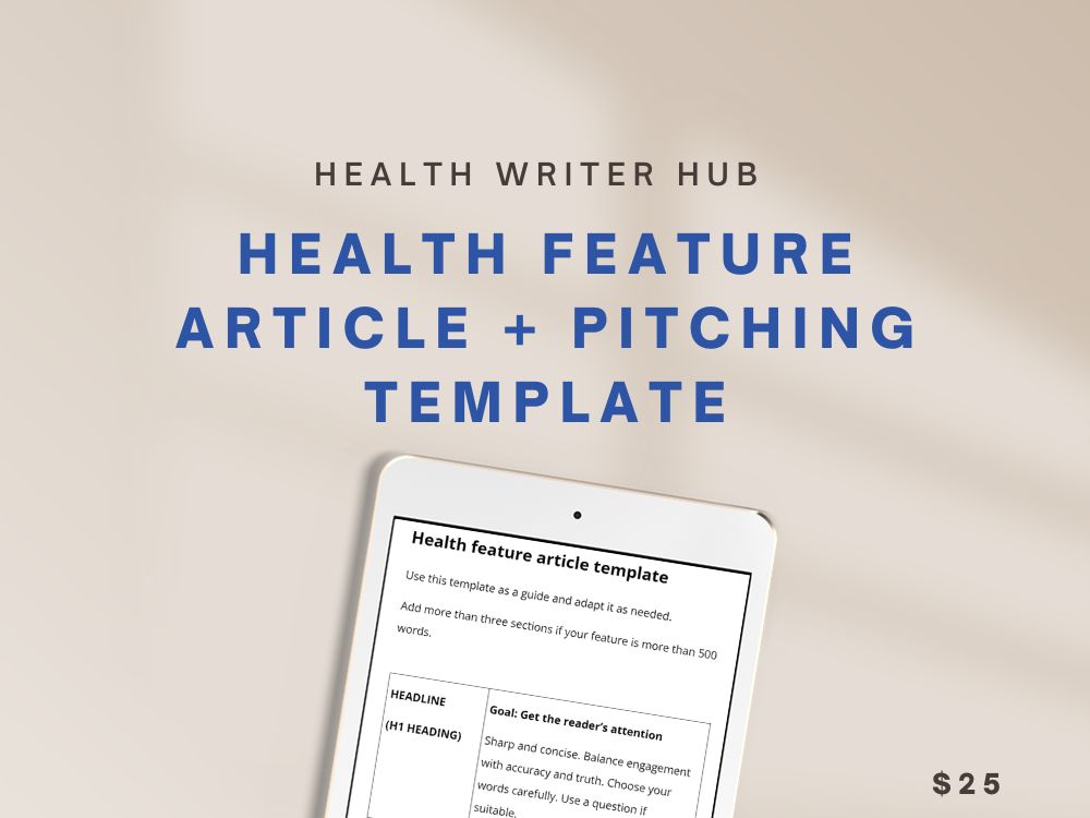 health feature article pitching templates