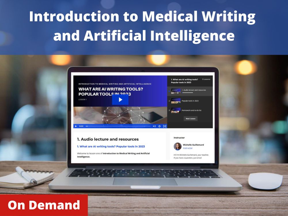 medical writing and AI course